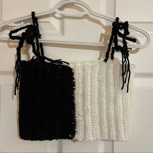 Black and white tank top